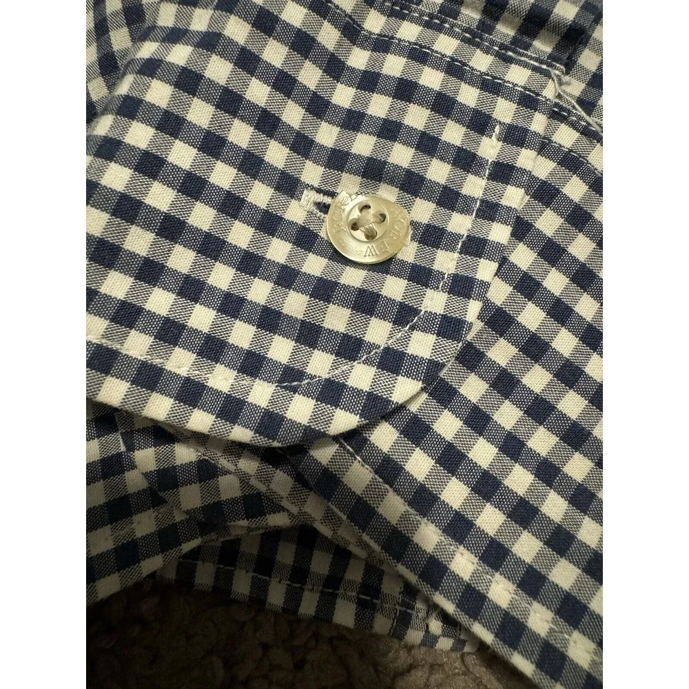 J Crew Shirt Mens Medium Button Down Shirt Checkered Long Sleeve Slim‎ Fit Large